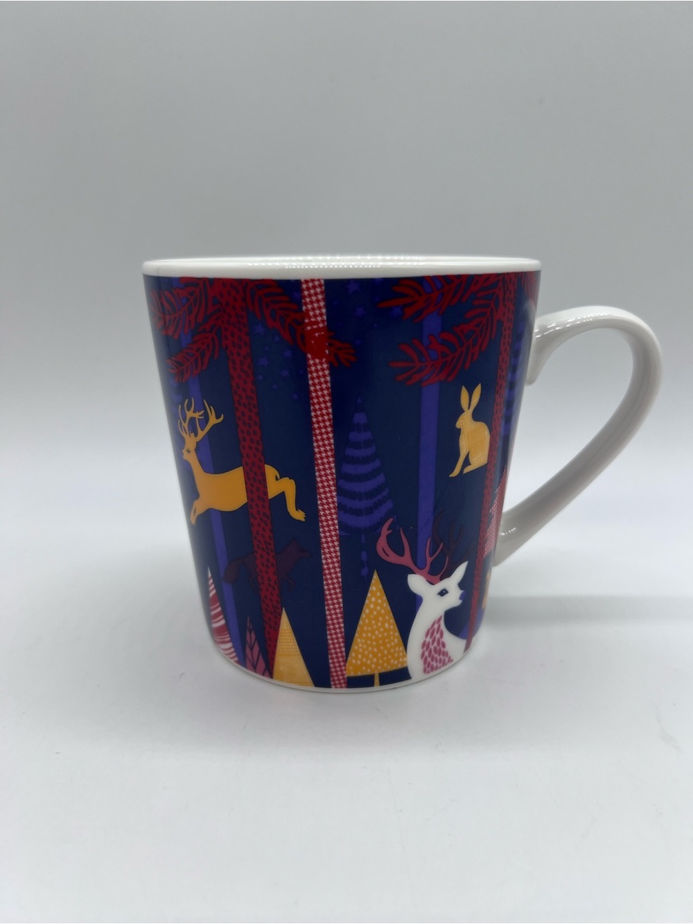Starbucks Blue and Red 2017 Forest Holiday Mug 18 Ounces